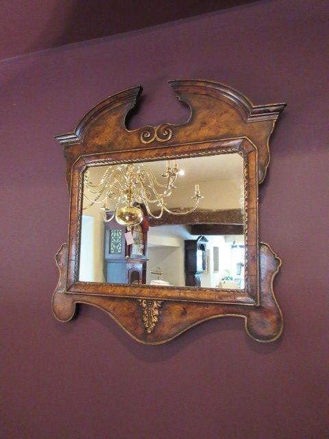 Georgian Period Walnut Wall Mirror