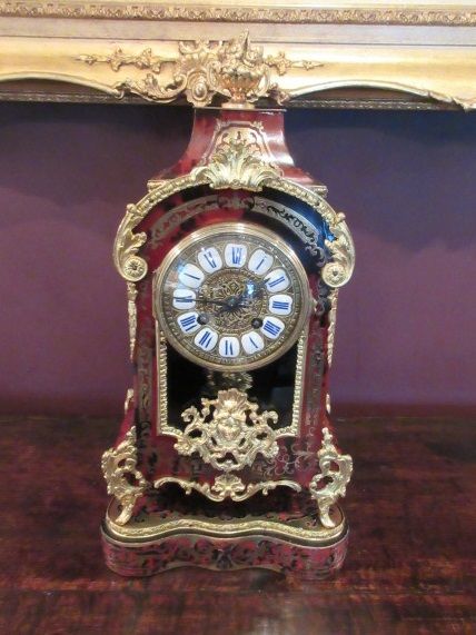 Impressive Mid Victorian Boulle Mantel Clock