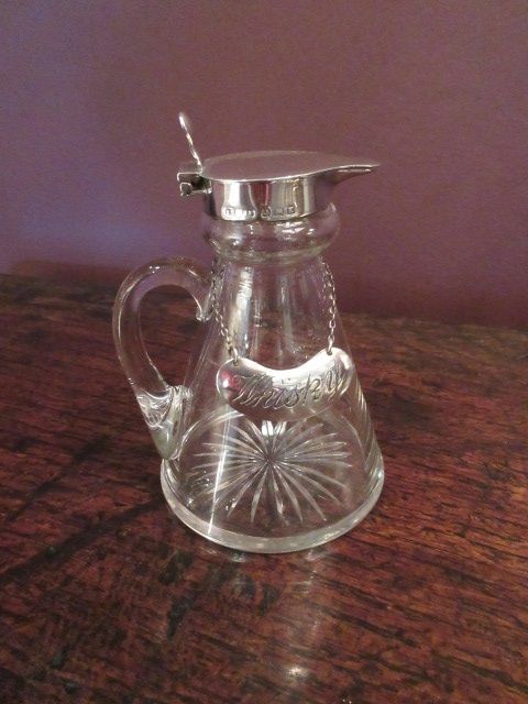 George V Period Silver Whiskey 'Noggin' Decanter