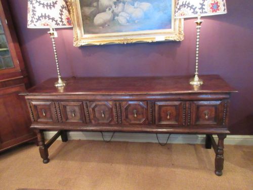 Early Period Oak Geometrical Front Dresser