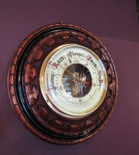 Top Quality Victorian Walnut & Ebony Barometer