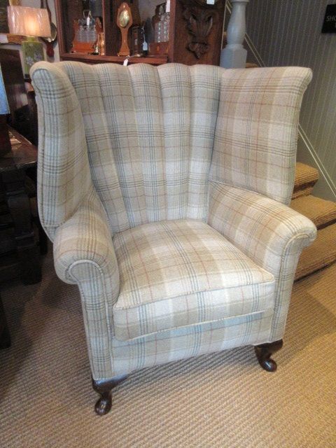 Superb Victorian Ribbed Barrel Back Wing Armchair