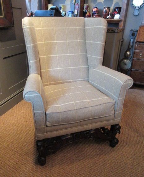 Superb William & Mary Period Wing Armchair