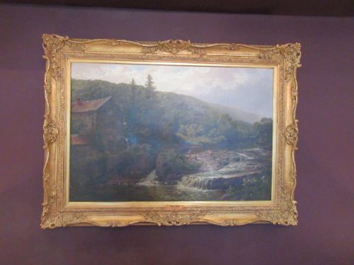 Fine 19th Century Oil 'Mill at Kirkdale' Painting