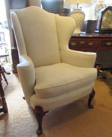 High Quality Victorian Upholstered Wing Armchair