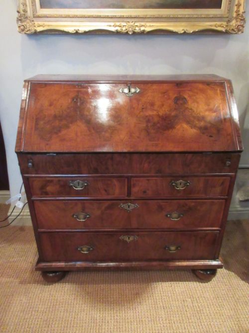 Outstanding William & Mary Period Walnut Bureau