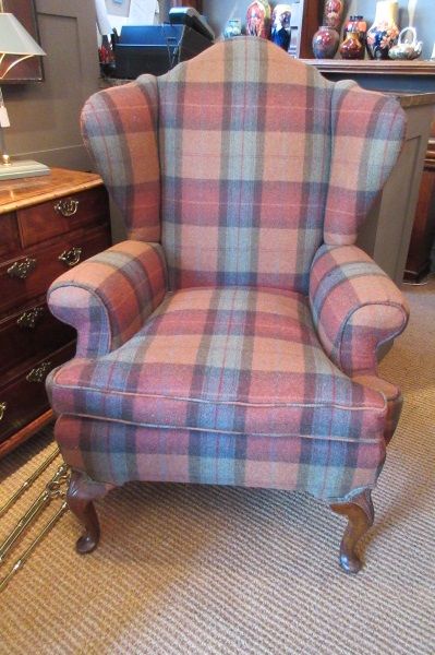 Very Comfortable 19th Century Wing Armchair