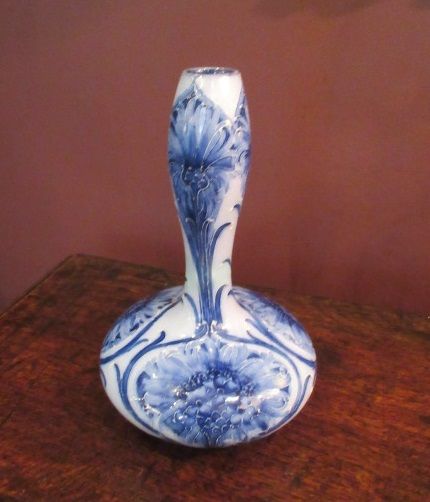 Art Nouveau Mcintyre Blue Cornflower Vase