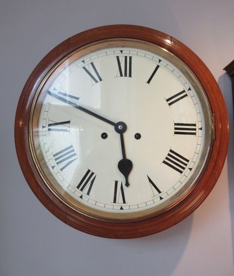 Victorian Walnut Striking Dial Wall Clock