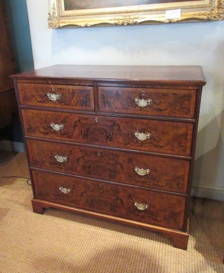 Superb Mid Victorian Burr Walnut Chest of Drawers