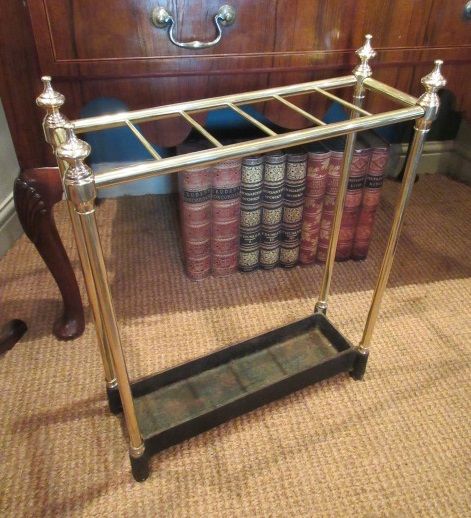 Top Quality Victorian Brass & Cast Iron Stick Stand