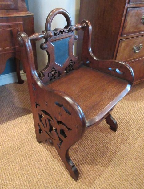 Arts & Crafts Period Oak Hall Seat