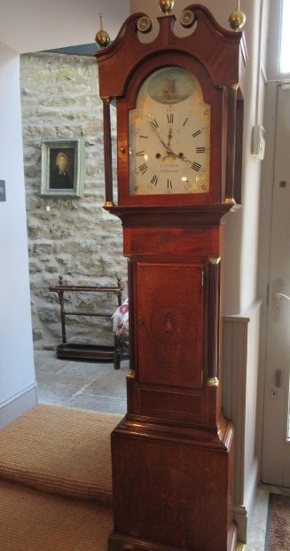 George III Inlaid 8 Day Rocking Ship Longcase Clock
