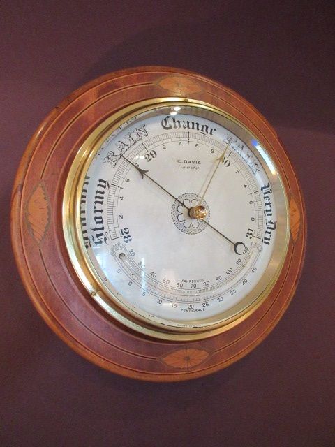 Large Victorian Sheraton Inlaid Barometer