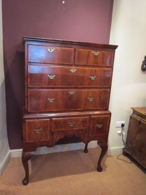 Original George I Period Walnut Chest on Stand