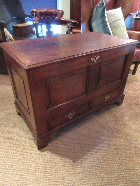 George II Period Oak Two Panel Coffer