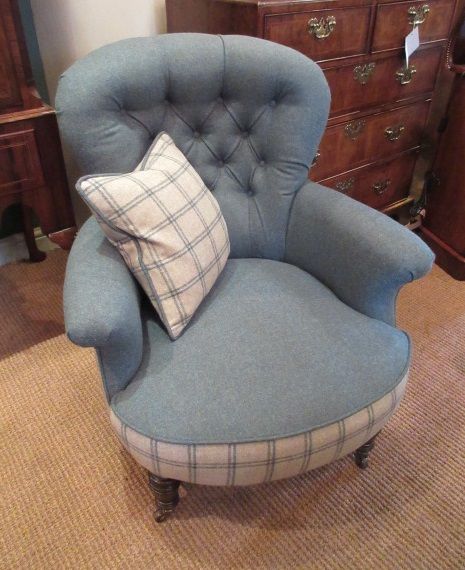 Mid Victorian Upholstered Lamb's of Manchester Armchair