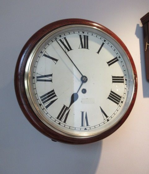 Antique Single Fusee 10" Dial Wall Clock