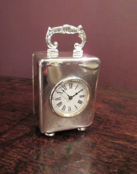 Edwardian Period Solid Silver Carriage Clock
