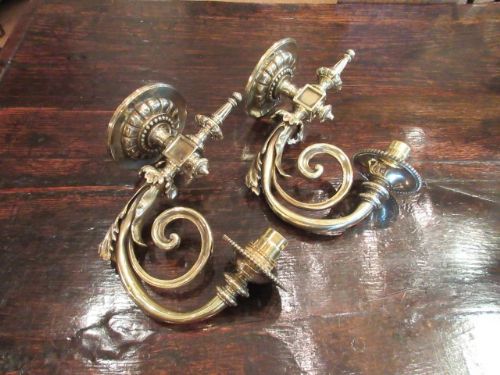 Top Quality Pair of Edwardian Cast Brass Wall Lights