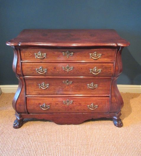 Superb 18th Century Walnut Marquetry Inlaid Chest