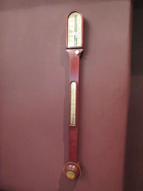 Mid Victorian Sheraton Inlaid Newcastle Stick Barometer