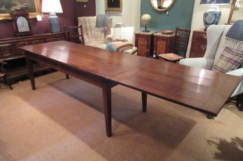 George III Period Oak Extending Farmhouse Table