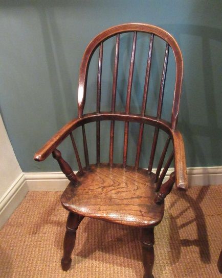 Mid 19th Century Ash & Elm Child's Windsor Armchair
