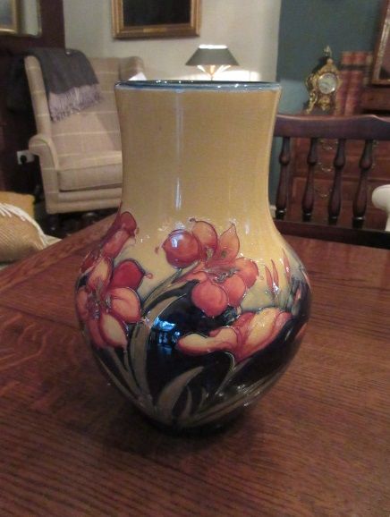 Impressive Moorcroft Freesia Yellow Top Vase