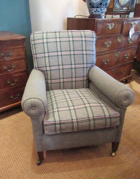 Very Comfortable Edwardian Upholstered Easy Armchair