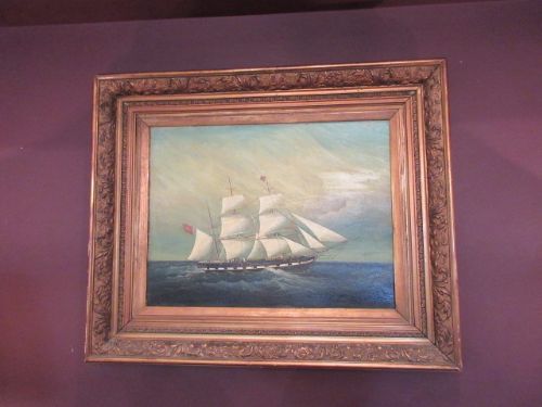 19th Century Marine Scene Oil Painting