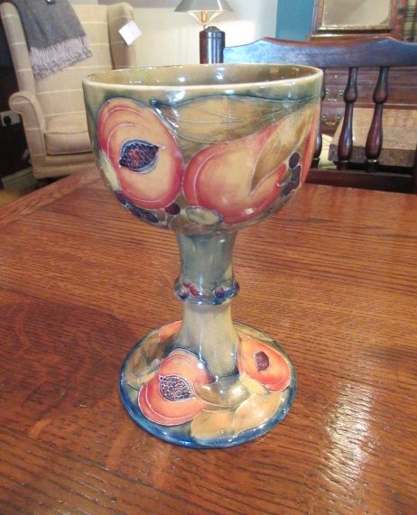 Moorcroft Pomegranate on Ochre Ground Chalice