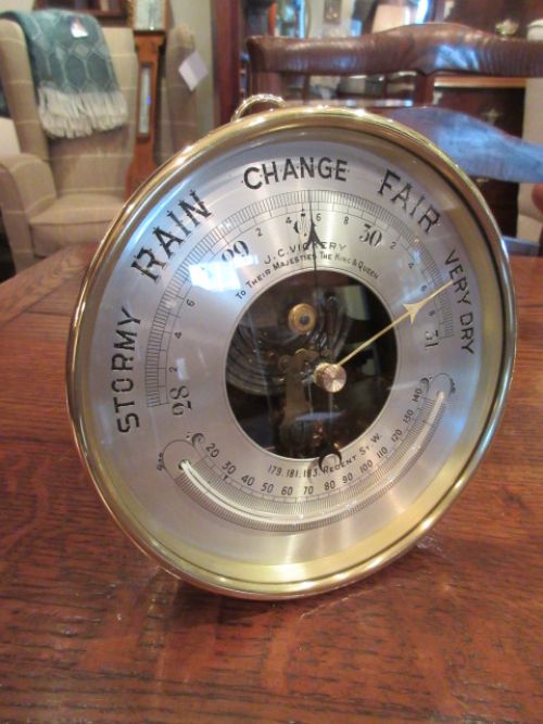 Superb Victorian Skeletonised Desktop Marine Barometer