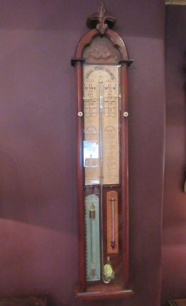 Original Victorian Walnut Admiral Fitzroy Barometer