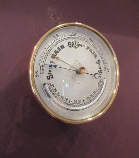Victorian Polished Brass Marine Barometer