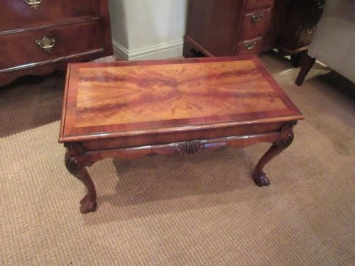 Edwardian Period Figured Walnut Coffee Table