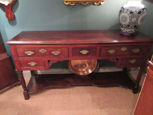 George III Period Oak Open Pot Board Dresser