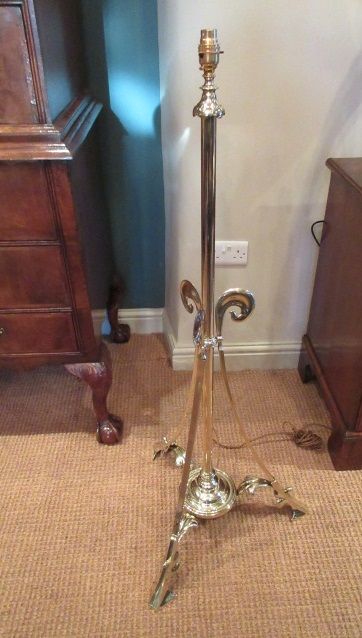 Art Nouveau Period Rise & Fall Lamp Standard