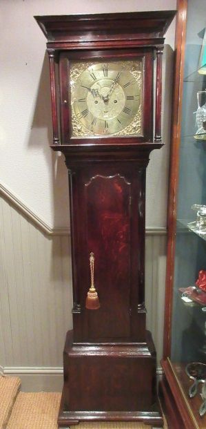Mid Georgian Period Oak Cottage Longcase Clock
