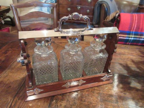 High Quality Victorian Three Bottle Tantalus