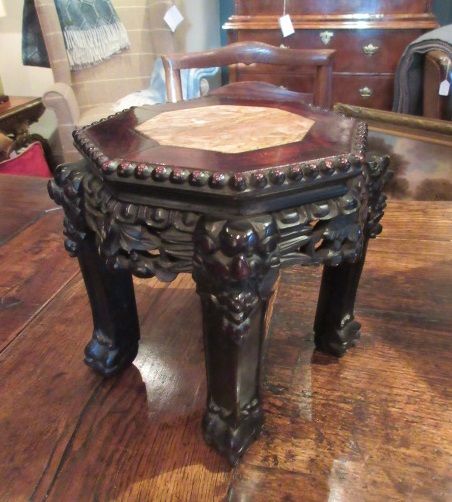 19th Century Oriental Hardwood Plant Stand