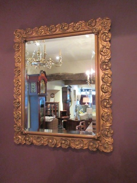 Edwardian Period Plaster Gilt Wall Mirror