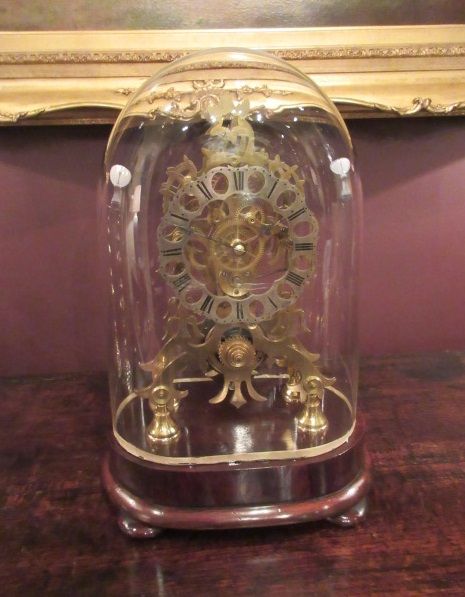 Fine Early Victorian Rosewood Fusee Skeleton Clock