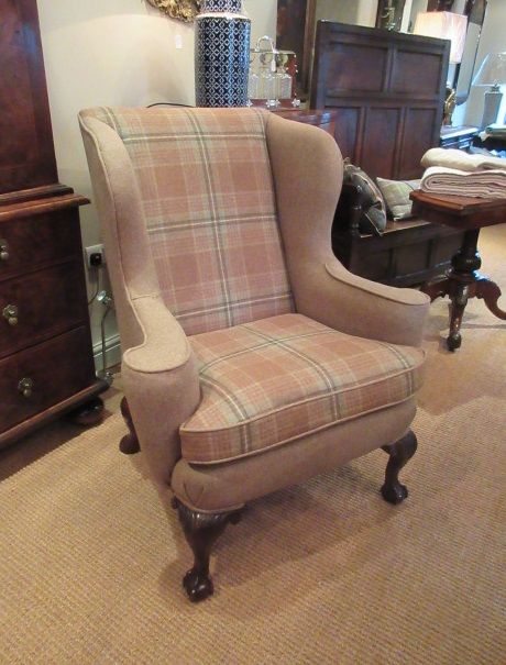 Top Quality Mid Victorian Upholstered Wing Armchair