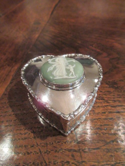 Edwardian Period Silver Heart Shaped Ring Box