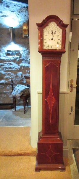 Fine Victorian Sheraton Inlaid Grandmother Clock