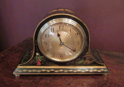 Top Quality Edwardian Period Chinoserie Mantel Clock