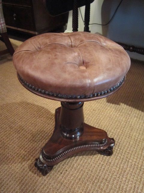 Top Quality Regency Period Rosewood Revolving Stool