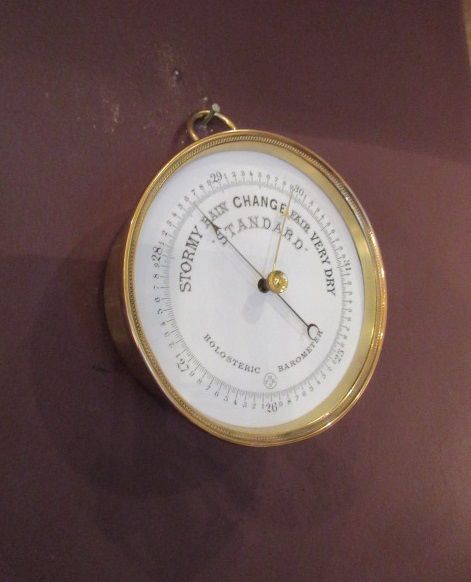 Victorian Polished Brass Holosteric Marine Barometer