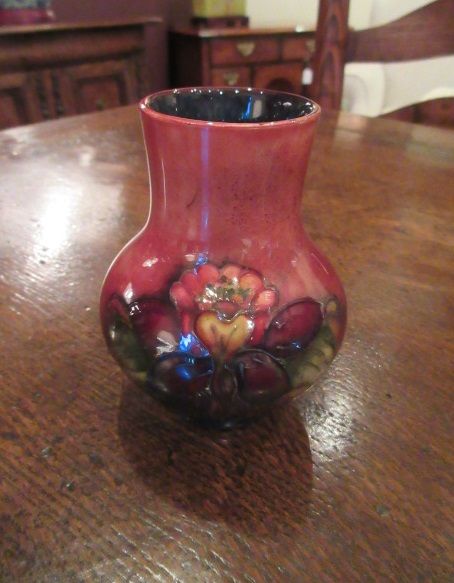 Moorcroft Flambe Glazed Columbine Shaped Vase